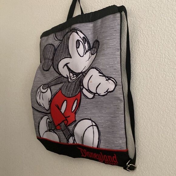 DISNEY Mickey Sketch Drawstring Backpack NWOT - Picture 3 of 8